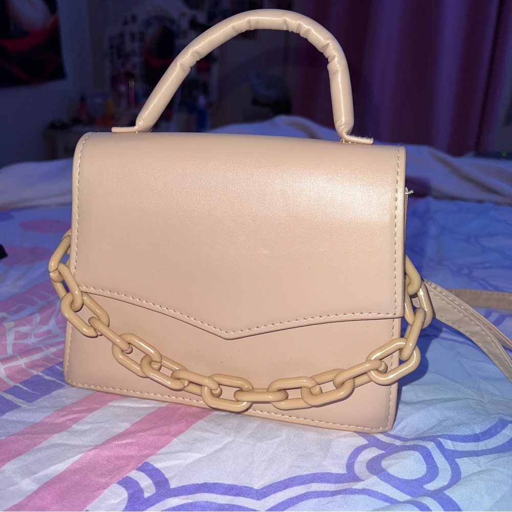 Beige Satchel purse